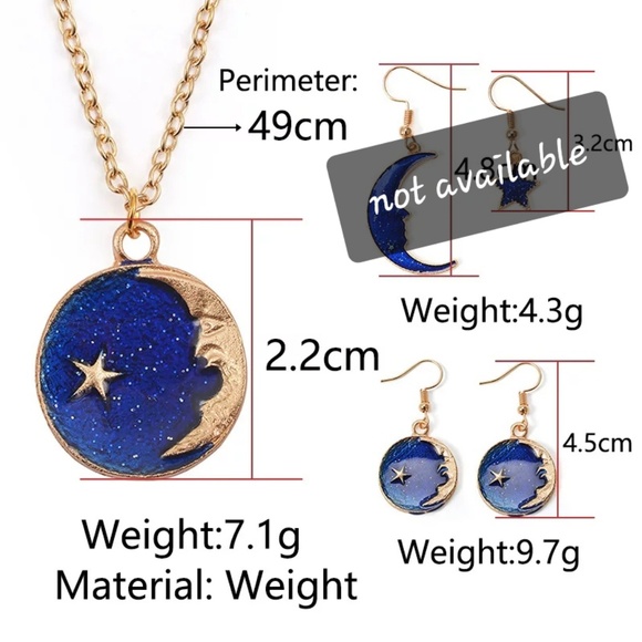 Moon & Star jewelry set - Picture 4 of 4